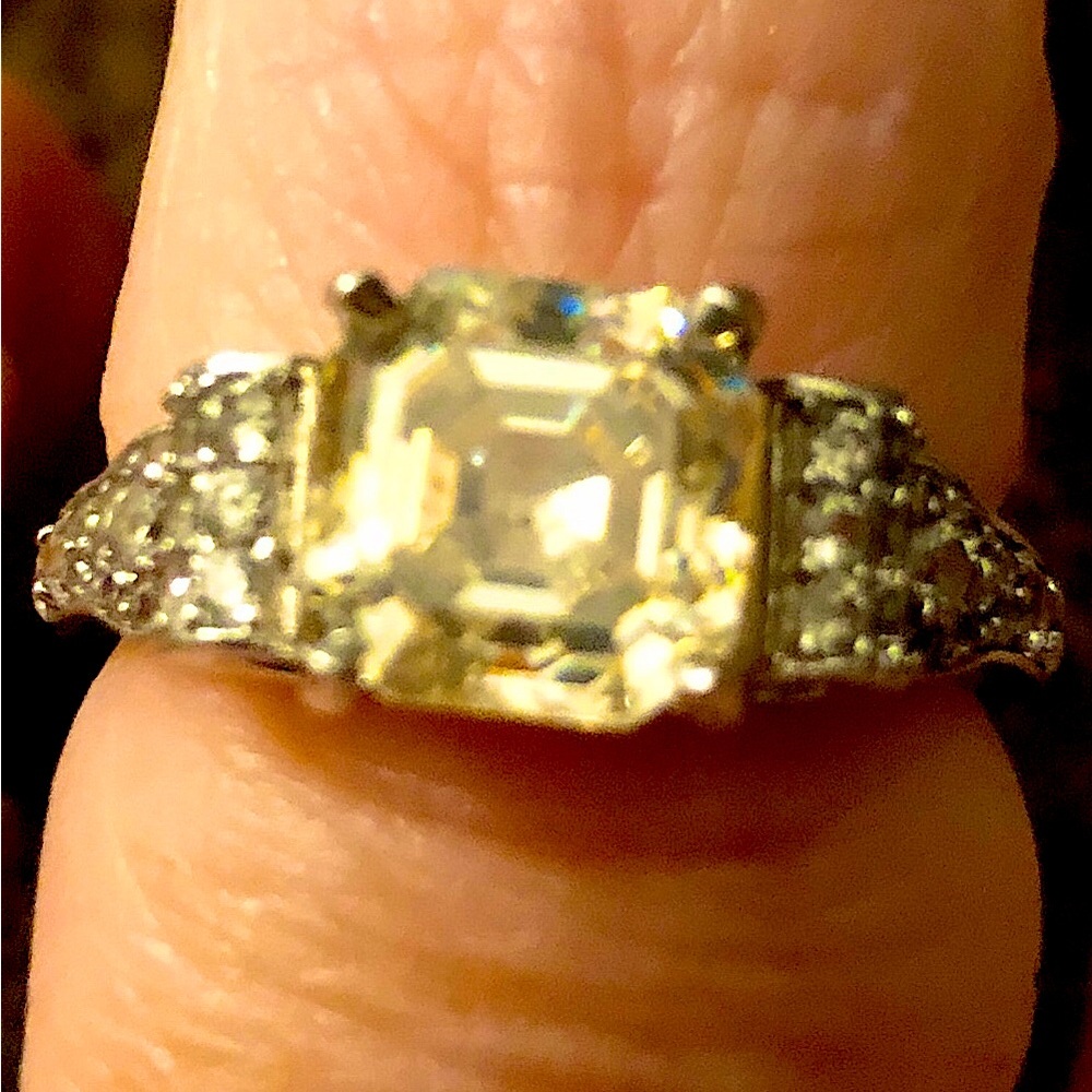 Bella Luce Yellow and White CZ engagement ring